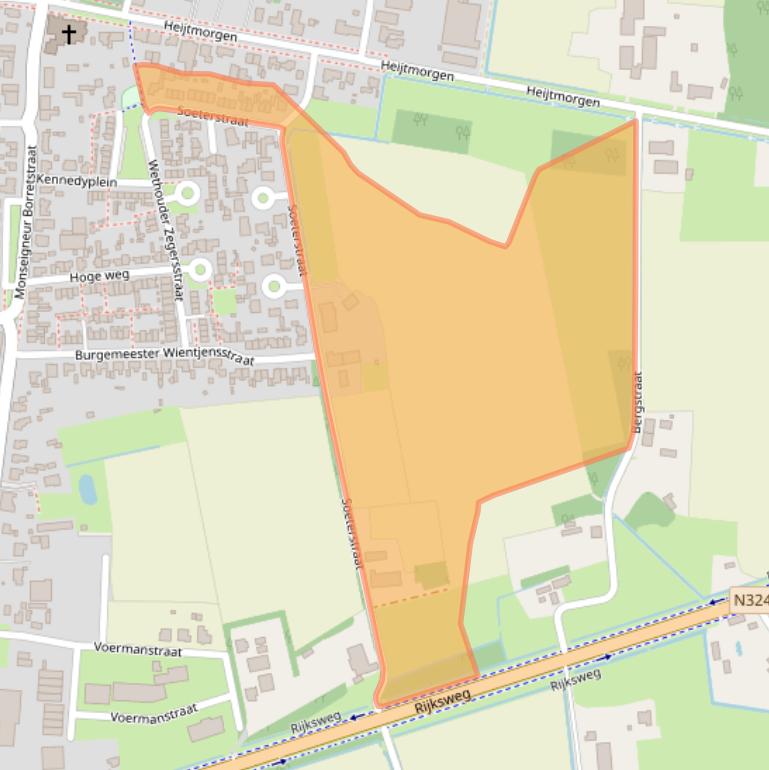 Kaart van postcodegebied 5375BG.