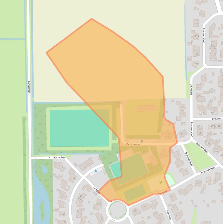 Kaart van postcodegebied 5375BN.