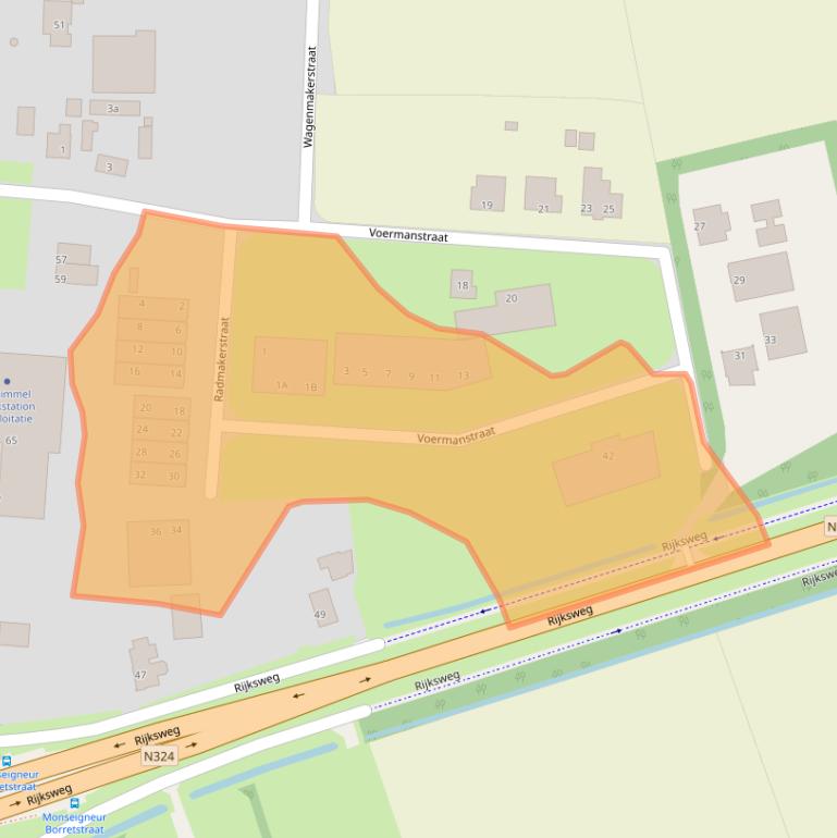 Kaart van postcodegebied 5375CC.