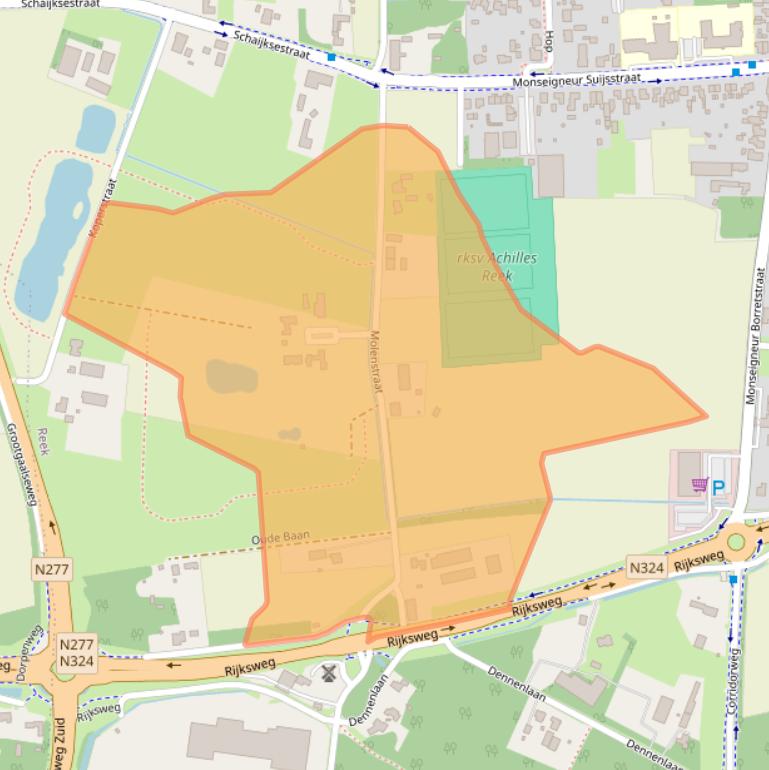 Kaart van postcodegebied 5375KA.