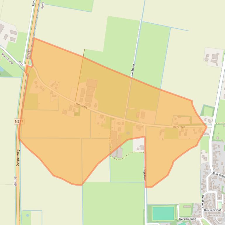 Kaart van postcodegebied 5375KG.