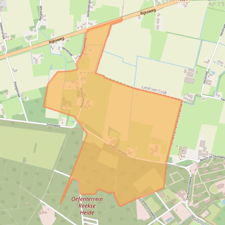 Kaart van postcodegebied 5375KN.