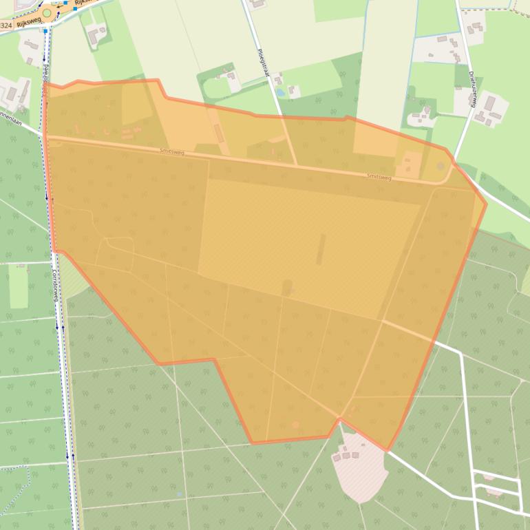 Kaart van postcodegebied 5375KS.