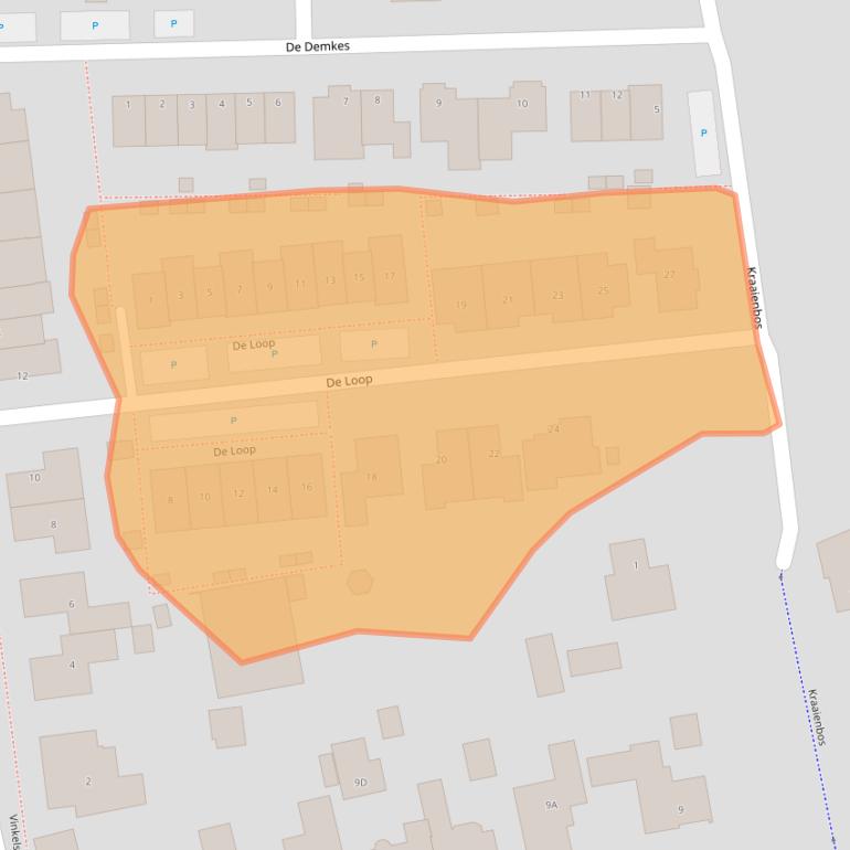 Kaart van postcodegebied 5381EB.