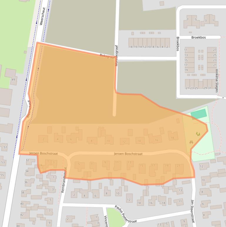 Kaart van postcodegebied 5381GA.