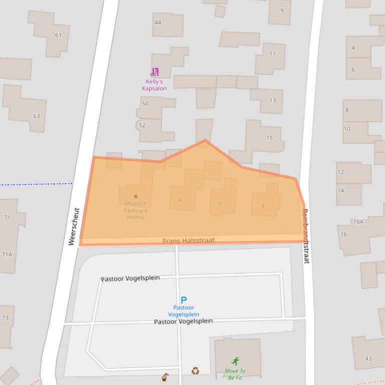 Kaart van postcodegebied 5381GC.