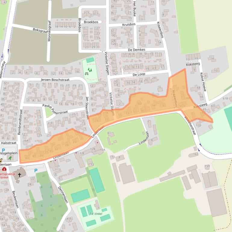 Kaart van postcodegebied 5381GJ.