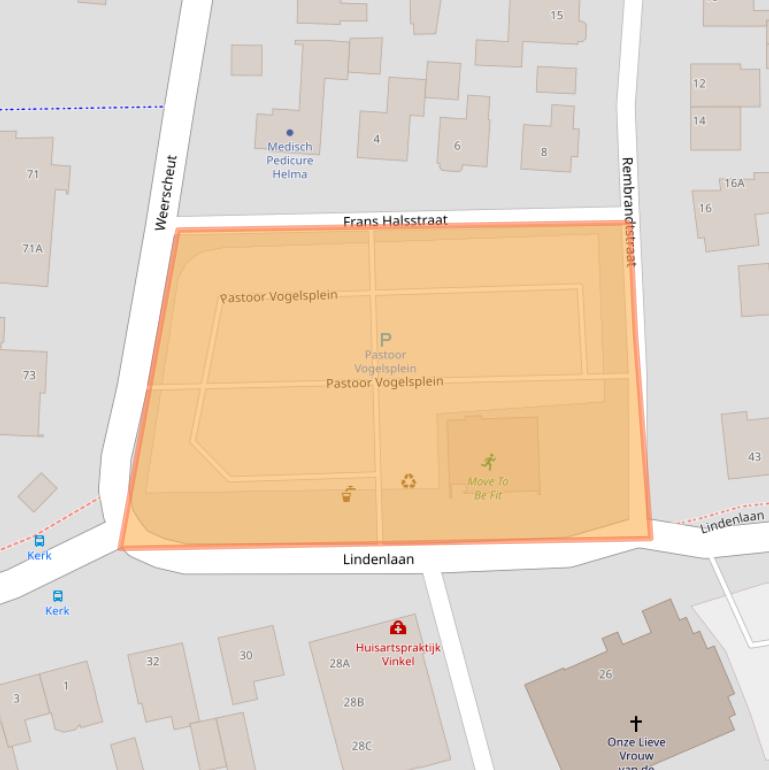 Kaart van postcodegebied 5381GM.