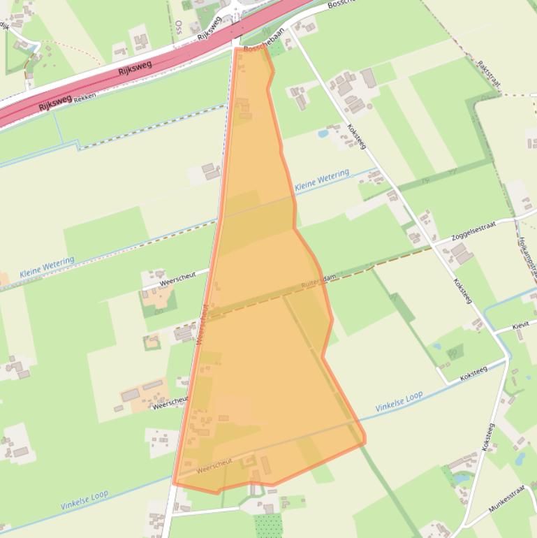 Kaart van postcodegebied 5381GV.