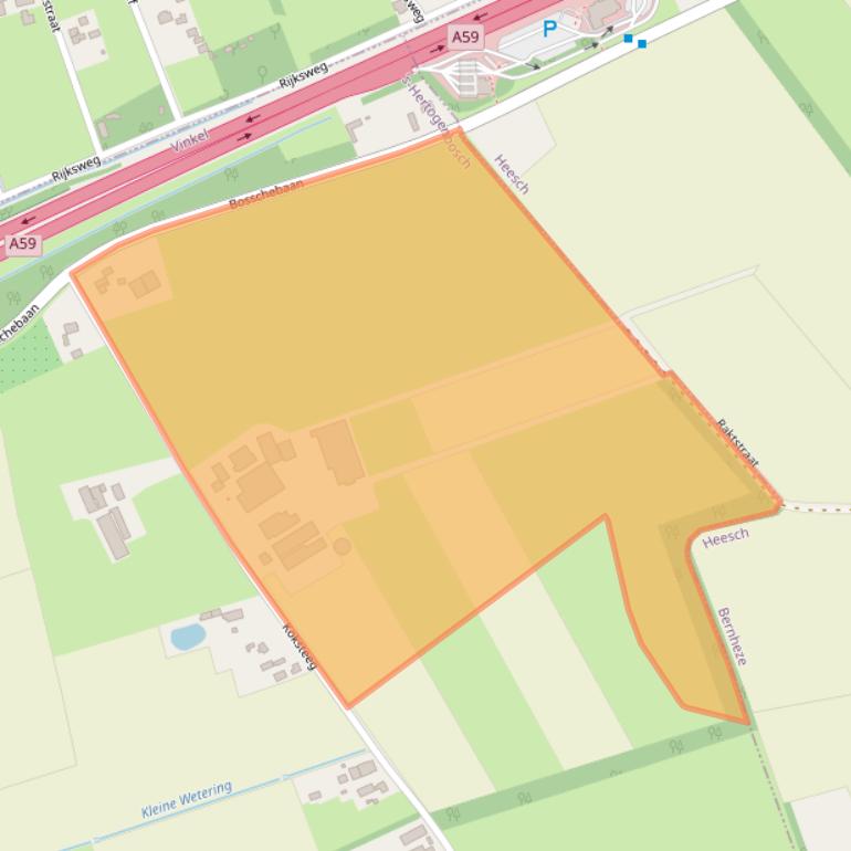 Kaart van postcodegebied 5381HA.