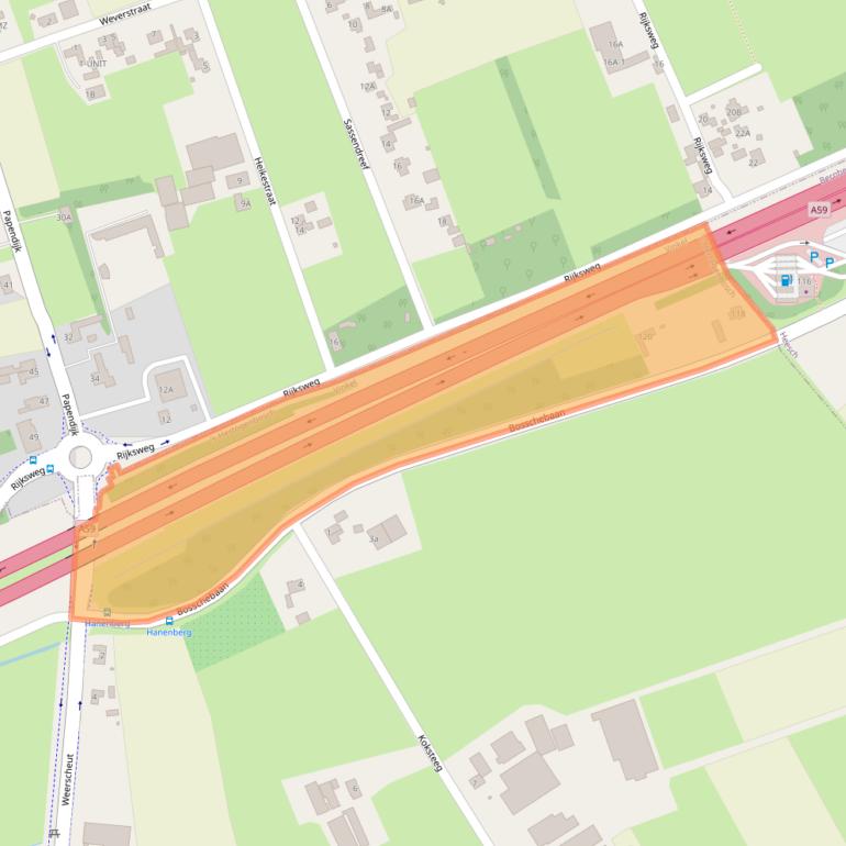 Kaart van postcodegebied 5381HD.