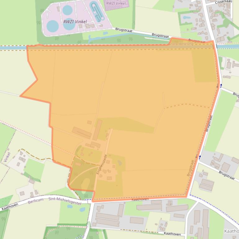 Kaart van postcodegebied 5382JG.