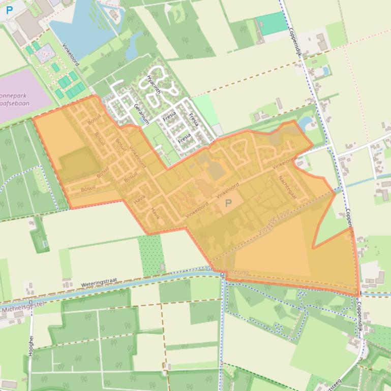 Kaart van postcodegebied 5382JX.