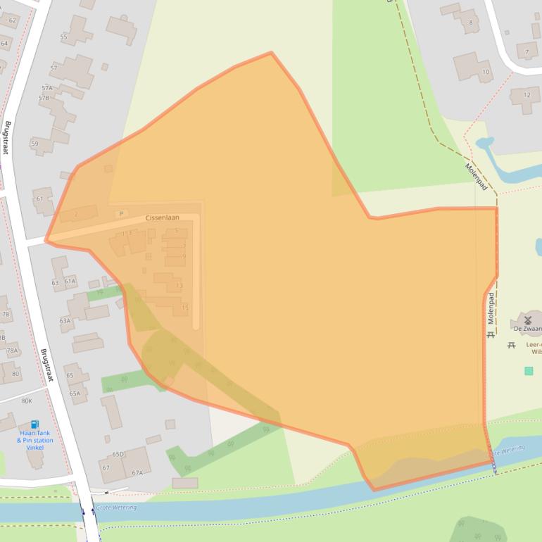 Kaart van postcodegebied 5382JZ.