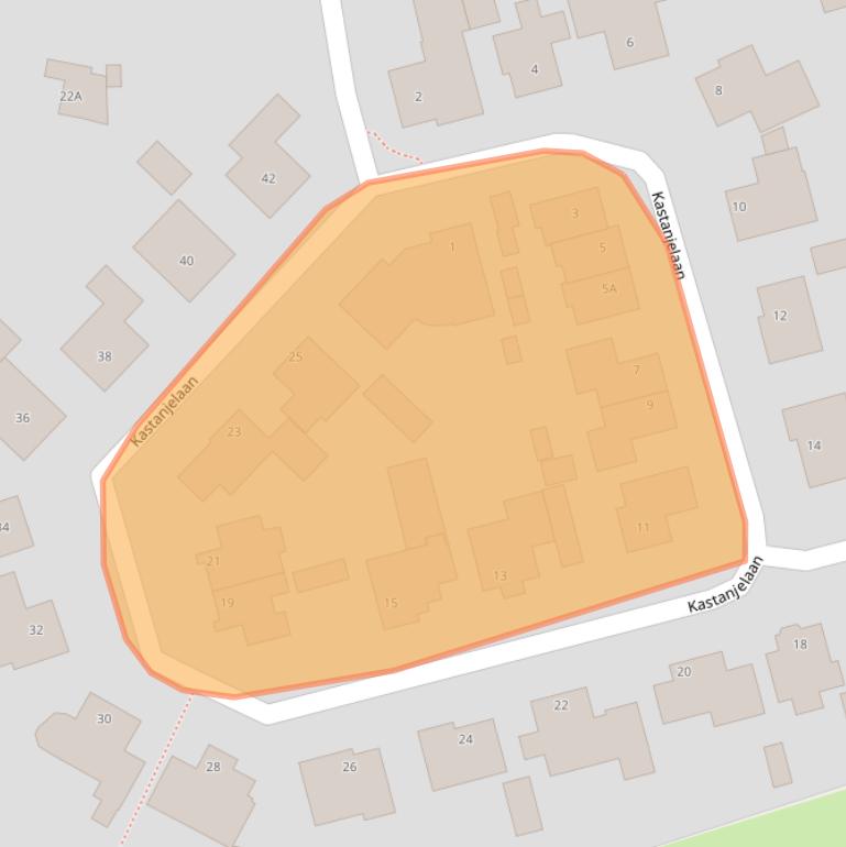 Kaart van postcodegebied 5382KC.