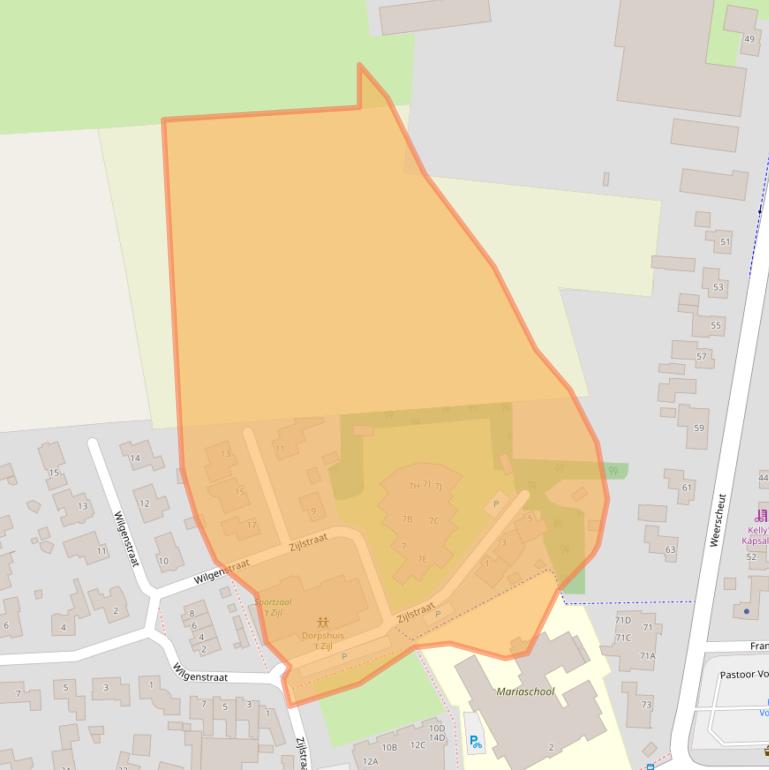 Kaart van postcodegebied 5382KE.