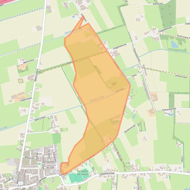 Kaart van postcodegebied 5383KA.