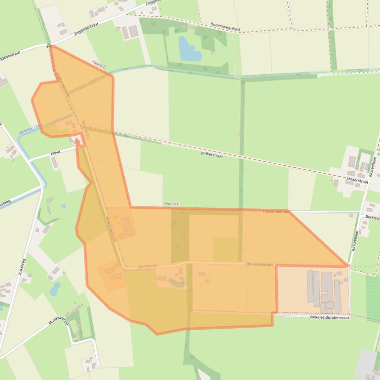 Kaart van postcodegebied 5383KC.