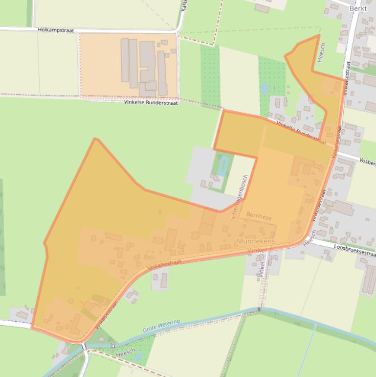 Kaart van postcodegebied 5383KM.