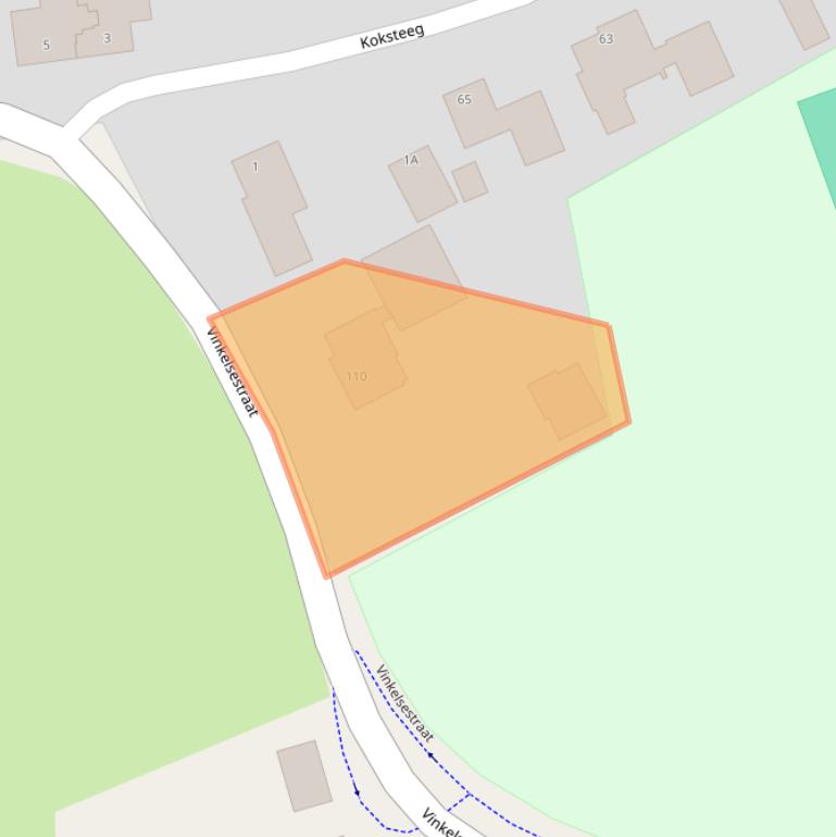 Kaart van postcodegebied 5383KP.