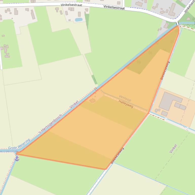 Kaart van postcodegebied 5383KT.