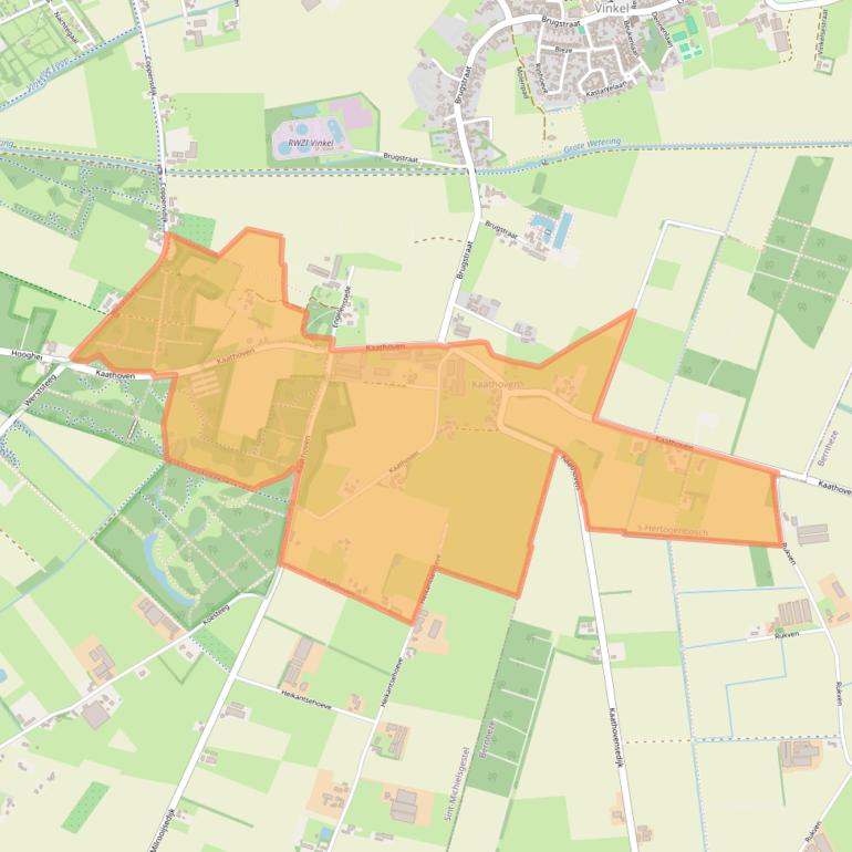 Kaart van postcodegebied 5383KV.