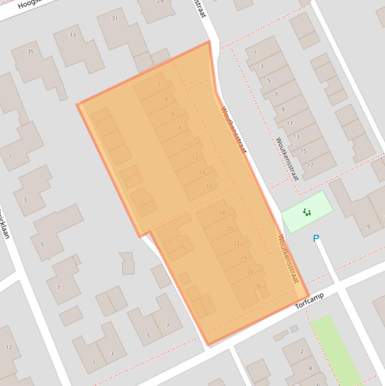 Kaart van postcodegebied 5384AD.