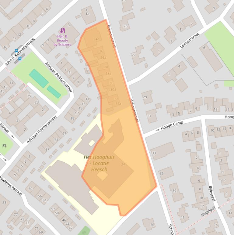 Kaart van postcodegebied 5384AP.