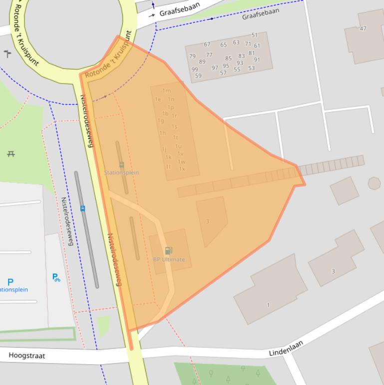 Kaart van postcodegebied 5384BA.