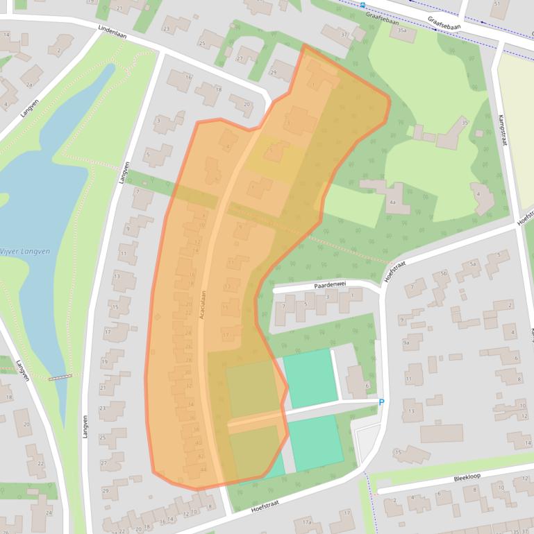 Kaart van postcodegebied 5384BB.