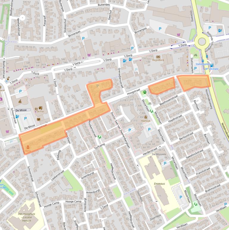 Kaart van postcodegebied 5384BJ.