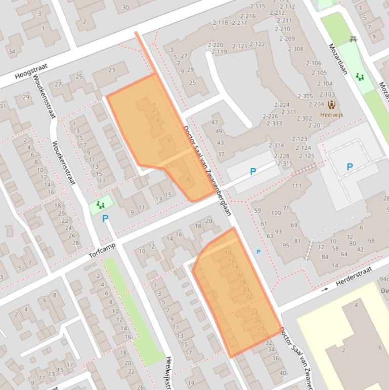 Kaart van postcodegebied 5384BW.