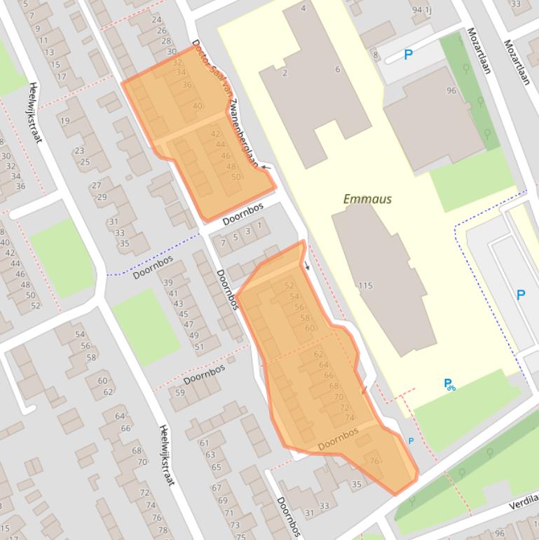 Kaart van postcodegebied 5384BX.