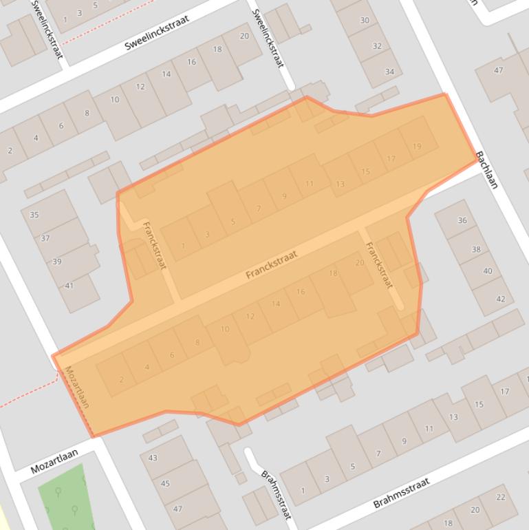 Kaart van postcodegebied 5384CB.