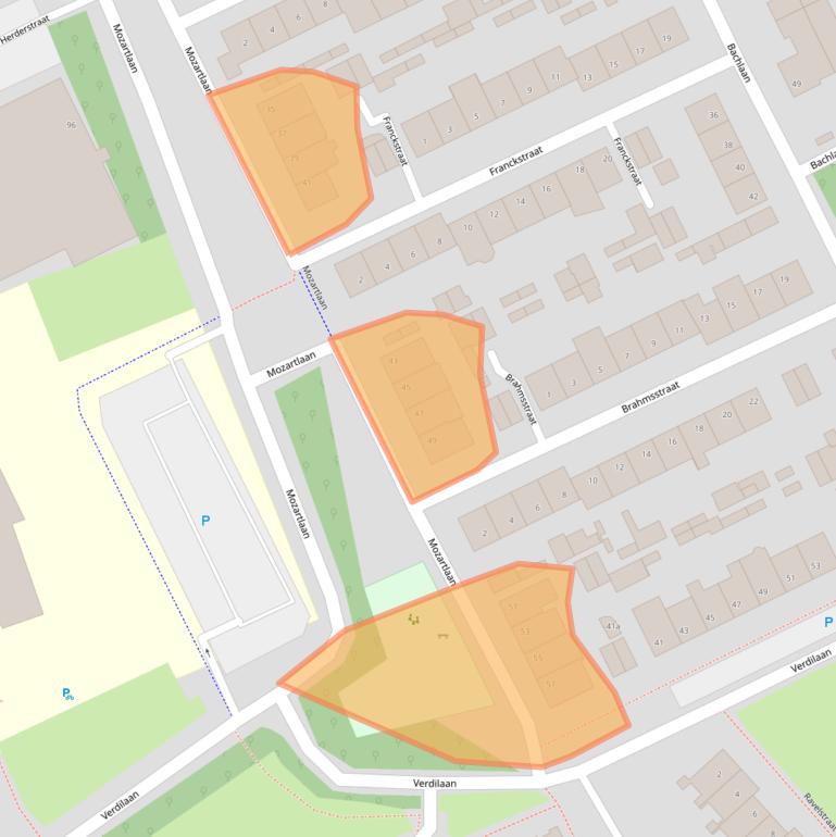 Kaart van postcodegebied 5384CE.