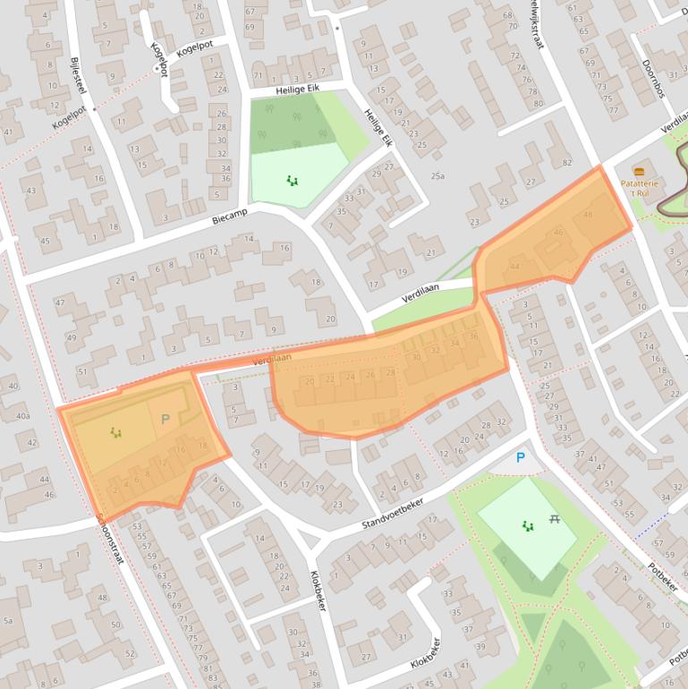 Kaart van postcodegebied 5384CJ.