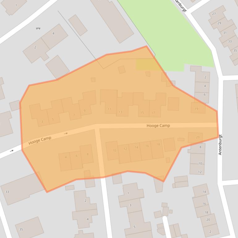 Kaart van postcodegebied 5384DA.