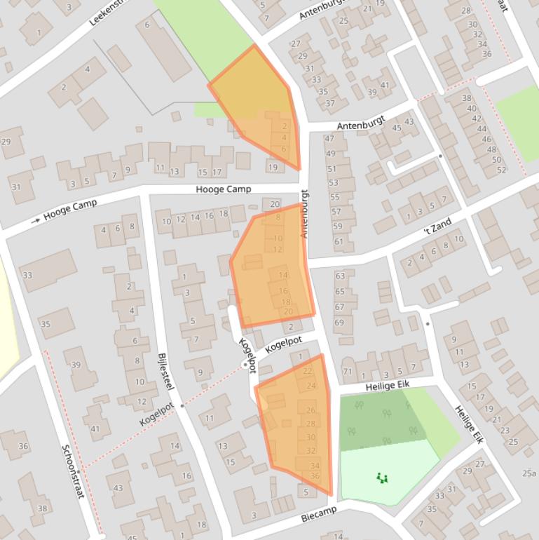 Kaart van postcodegebied 5384DB.