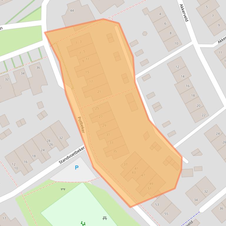 Kaart van postcodegebied 5384DV.