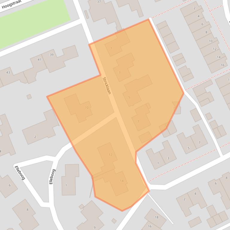 Kaart van postcodegebied 5384EK.