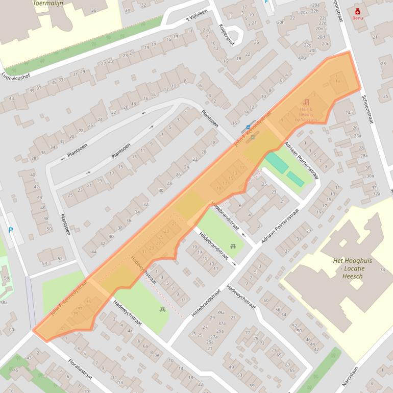 Kaart van postcodegebied 5384GA.