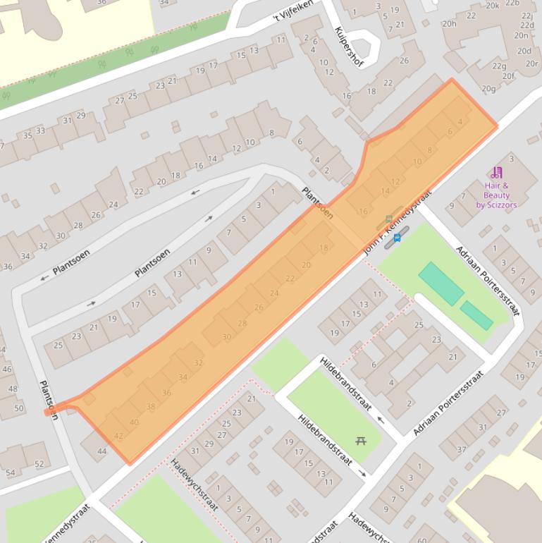 Kaart van postcodegebied 5384GD.