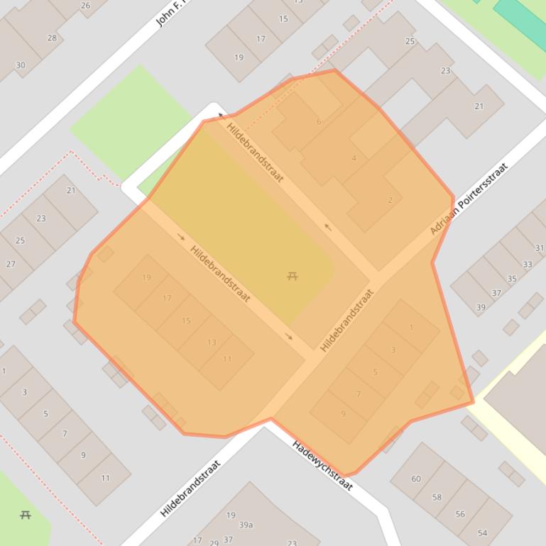 Kaart van postcodegebied 5384GJ.