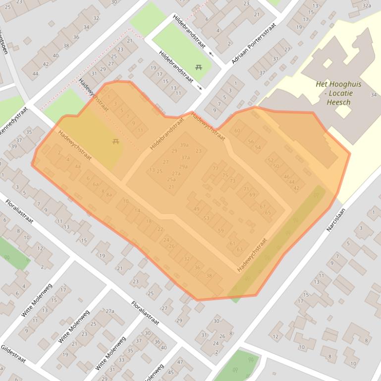 Kaart van postcodegebied 5384GK.