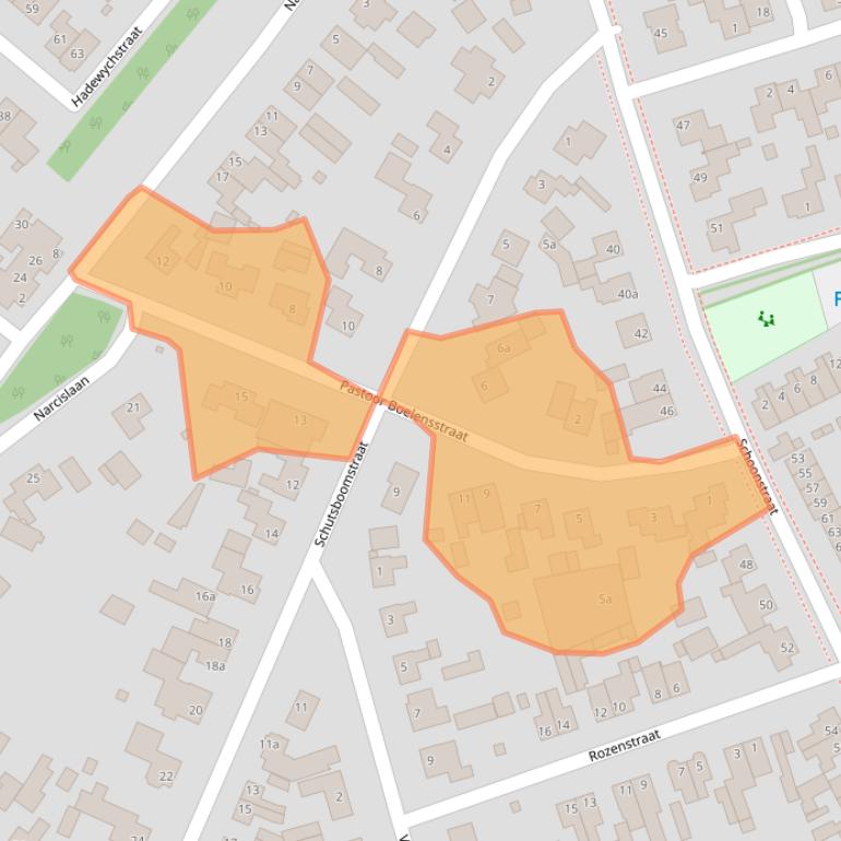 Kaart van postcodegebied 5384GR.