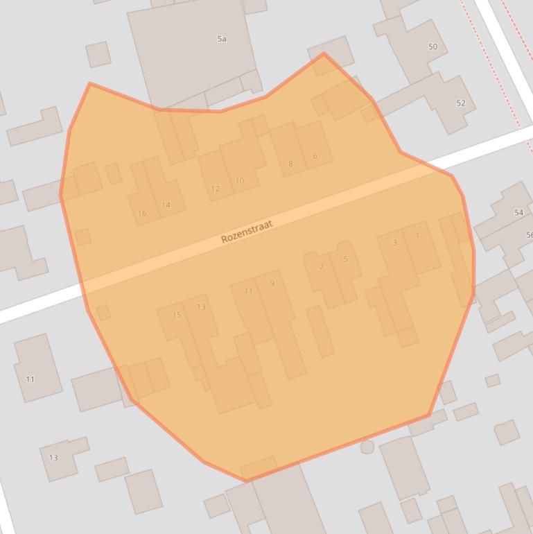 Kaart van postcodegebied 5384GX.