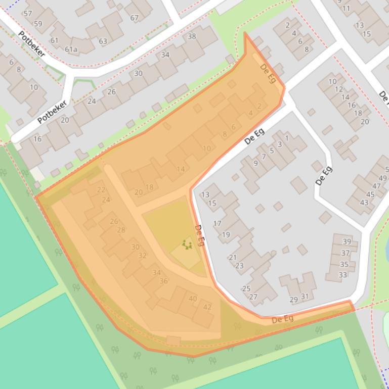 Kaart van postcodegebied 5384HB.