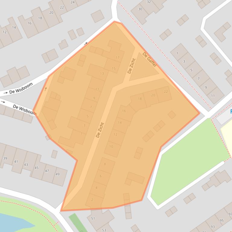 Kaart van postcodegebied 5384HE.