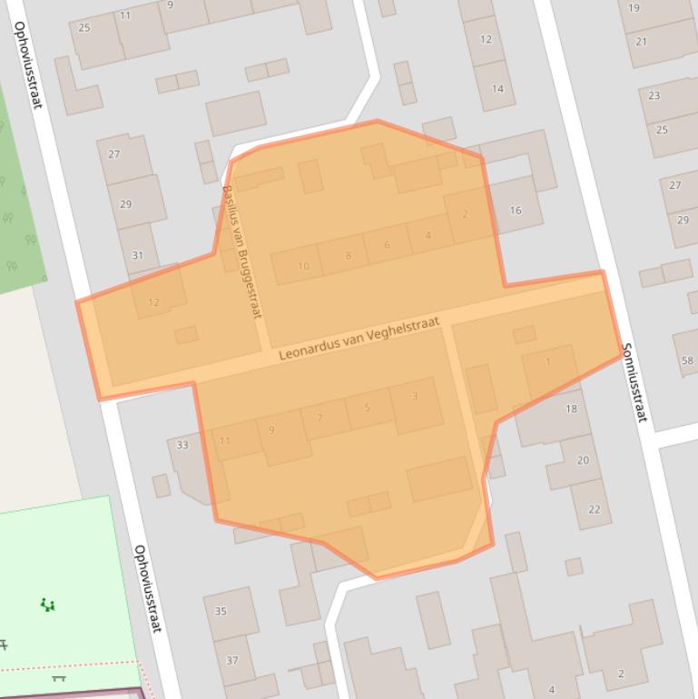 Kaart van postcodegebied 5384JP.