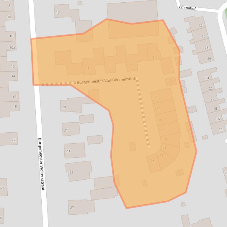 Kaart van postcodegebied 5384JX.